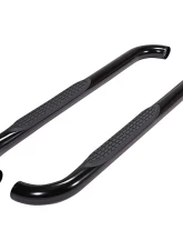 TrailFX 3 Inch Round Bent Powder Coated Black Steel Without End Caps Rocker Panel Mount Ford F-150 2004-2008                                     - 1130301043 - Image 2